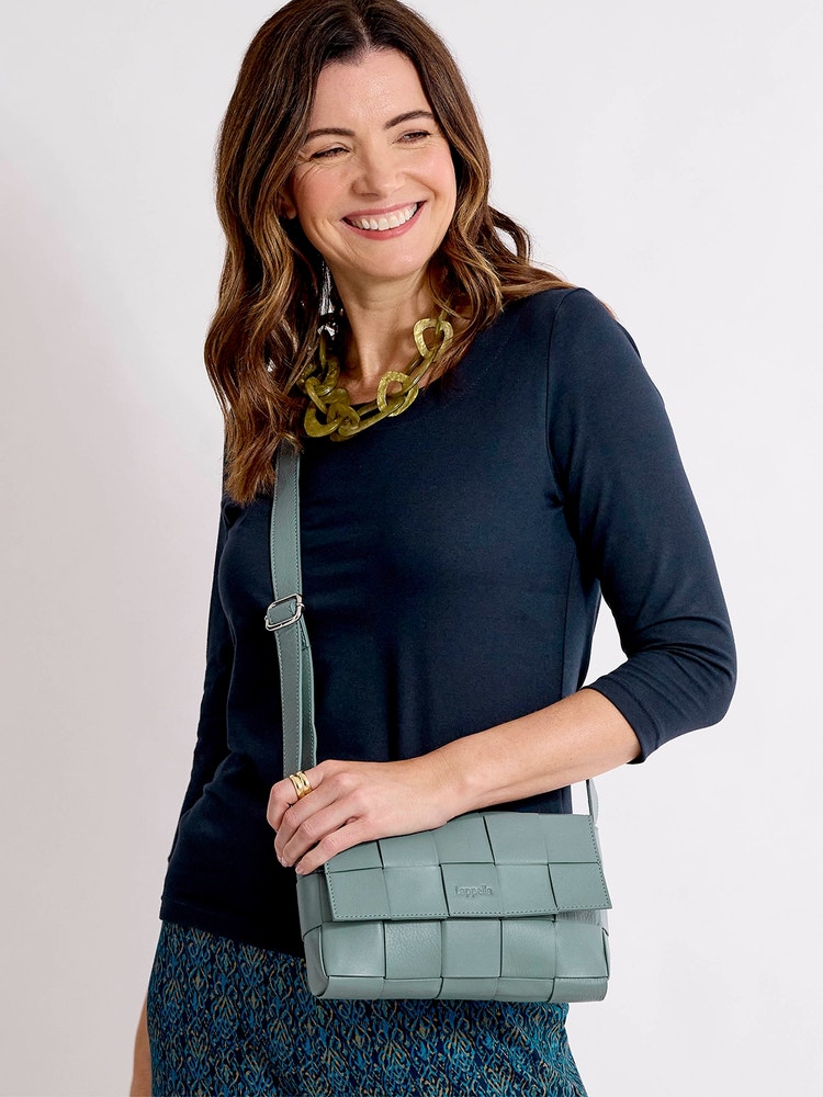 Modèle: 9619 Sac bandoulière en cuir tressé
