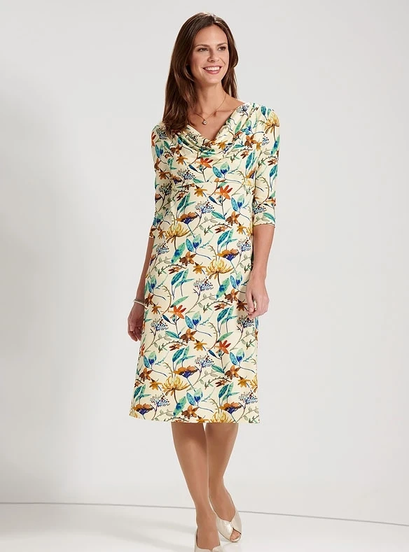 Élégante robe en jersey imprimé