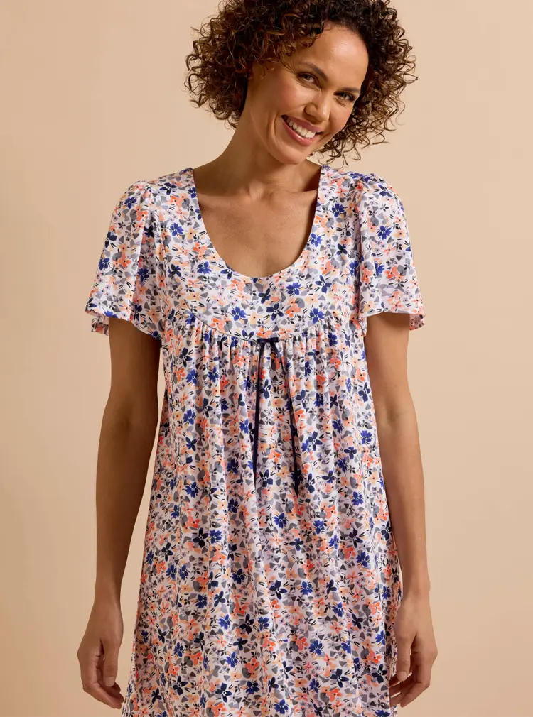 Chemise de nuit en jersey à manches courtes
