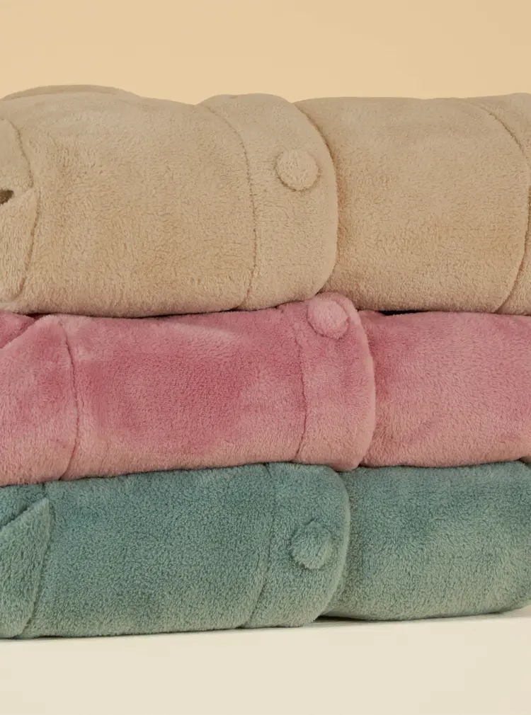 Robe de chambre boutonnée en polaire